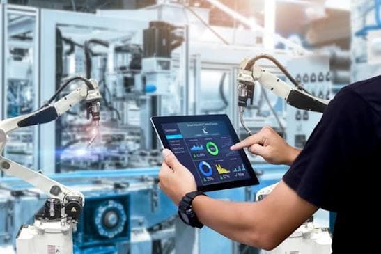 Engineer analyzing drilling data on a tablet